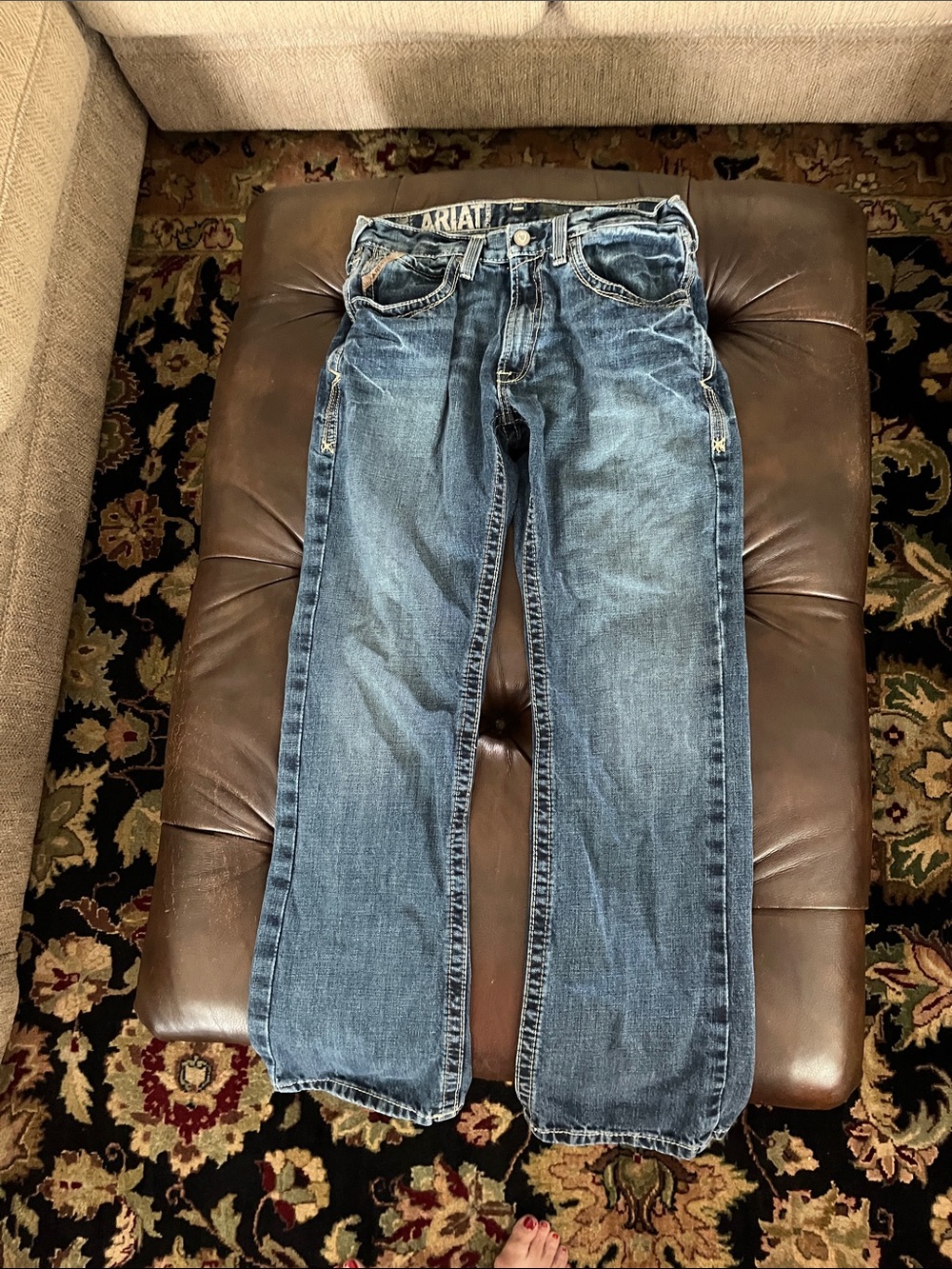 Ariat Men's Distressed Indigo Relaxed Fit Jeans